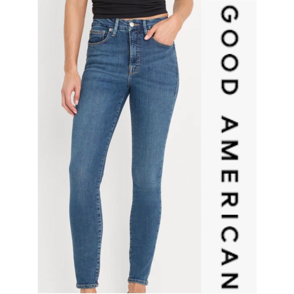 SZ 14/32 GOOD AMERICAN GAGL899 Good Legs Skinny Stretch Jeans in BLUE004